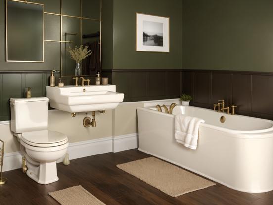 Premium bath with gold accents