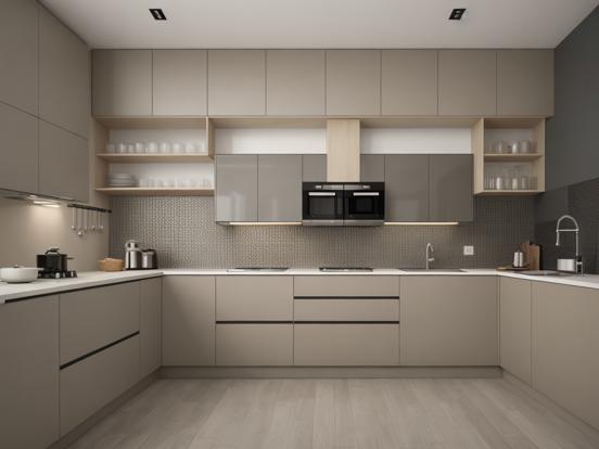 Modern kitchen 3D CGI render