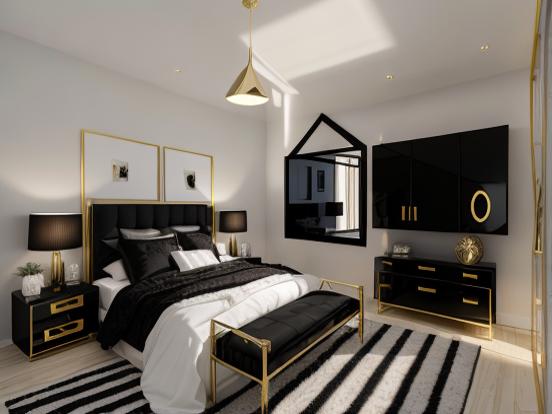 Black and Gold Guest Room Ideas