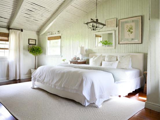 Serene cream bedroom white bed