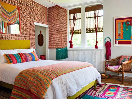 Maximalist vibrant bedroom