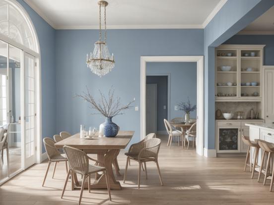 Blue and Beige Dining Room Ideas