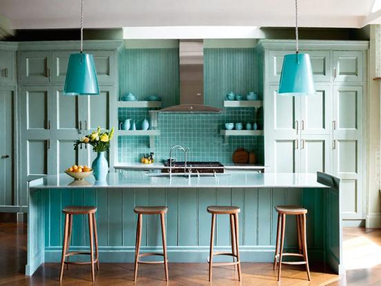 Teal kitchen island stools