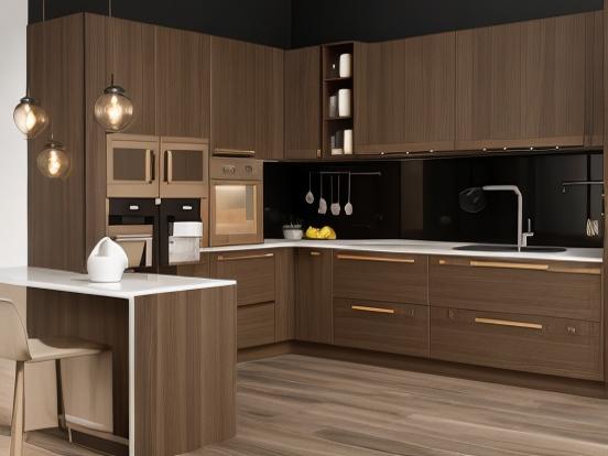 Luxury kitchen island 3D