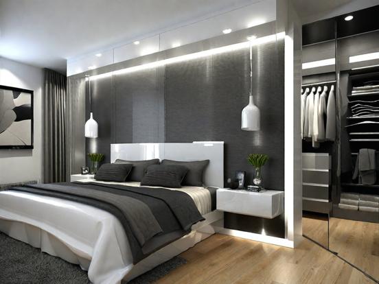 Elegant B&W bedroom design