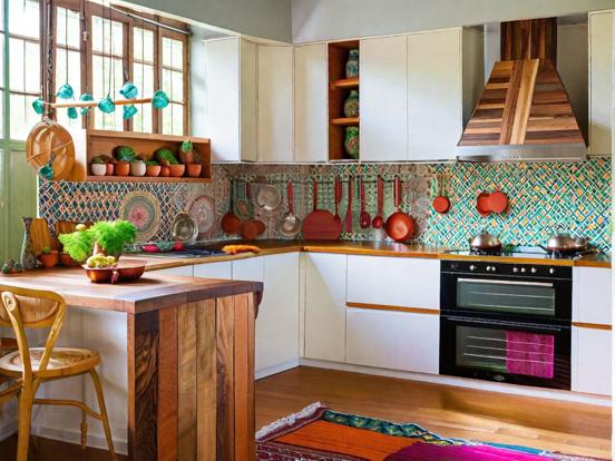 Colorful Moroccan kitchen decor