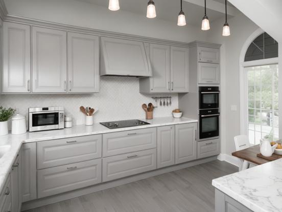 Marble kitchen with appliances