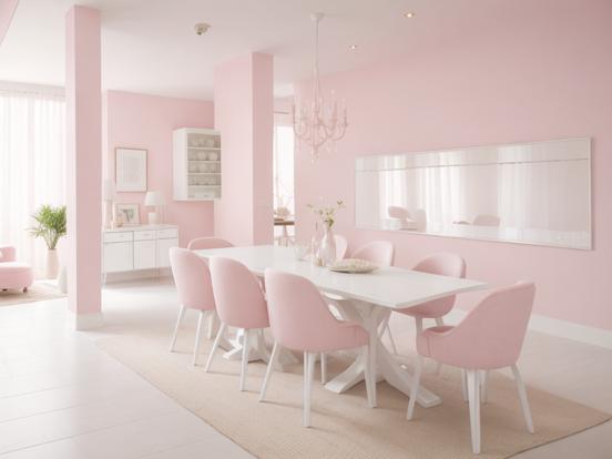 Pink candyland dining room