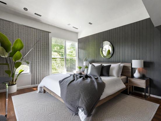 Serene grey bedroom design