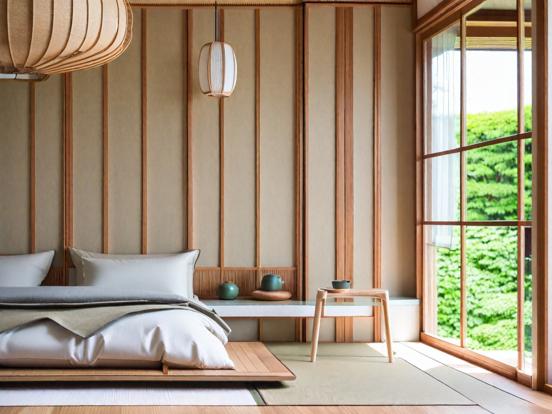 Serene Japanese style bedroom