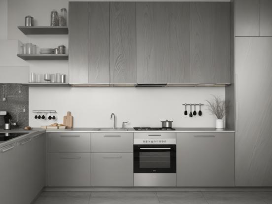 Modern kitchen closeup render