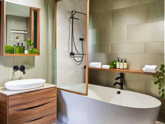 modern oragnic bathroom