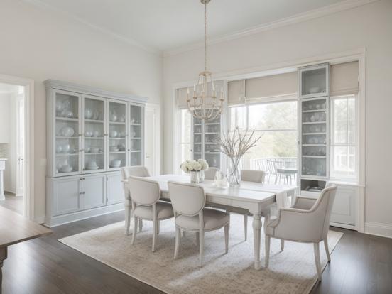 Cream white dining room set