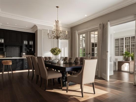 Elegant dining room with decor