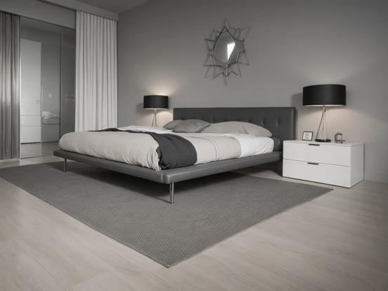 Modern serene minimalist bedroom