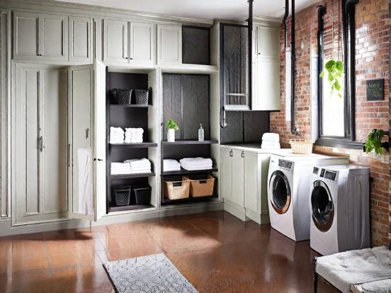 Loft washer dryer interior