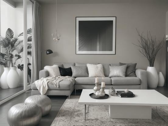 Scandi style grey living room