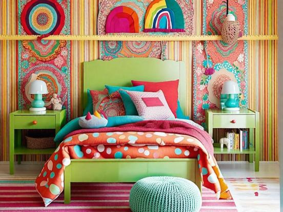 Colorful vibrant child's bedroom