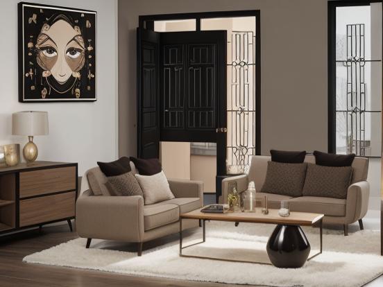 Modern elegant living room set