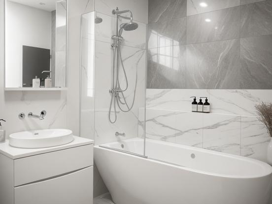 Luxury marble bathroom closeup