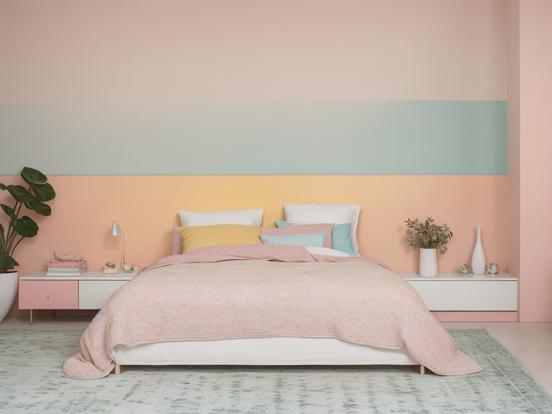 Modern pastel bedroom decor