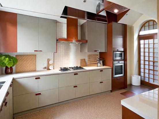 70s kitchen with wood cabinets