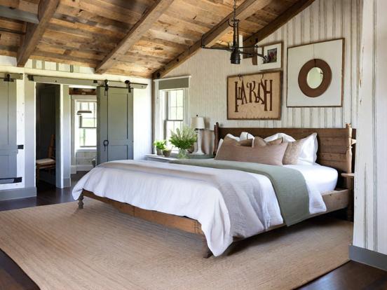 Serene rustic bedroom decor