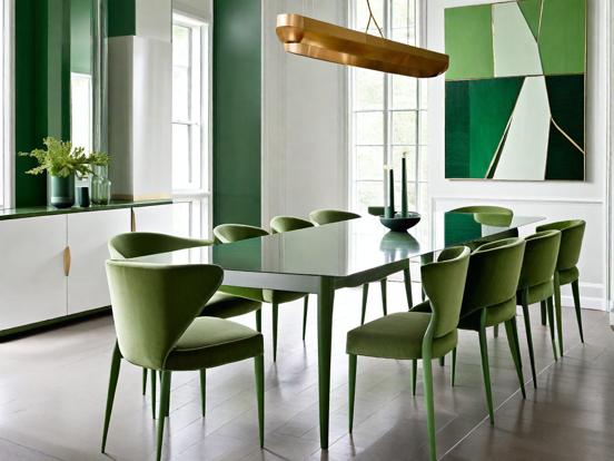 green dining room