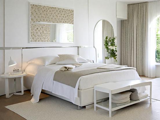 Serene cream white bedroom