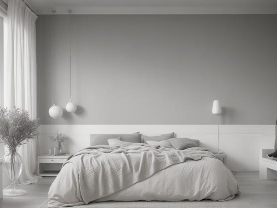 Closeup of minimalist bed