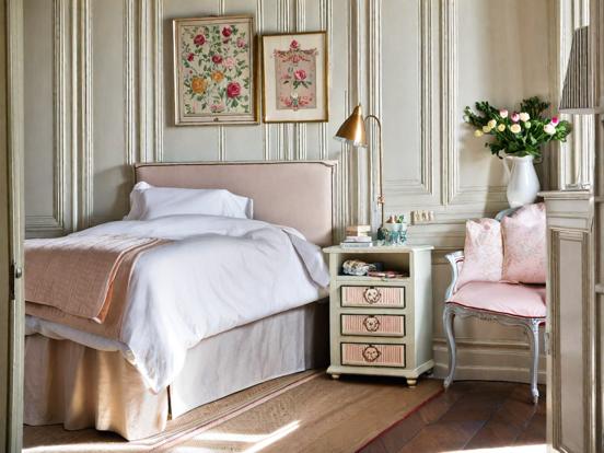 Pink serene bedroom with decor