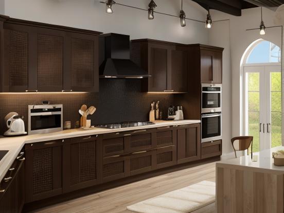 Luxury kitchen 3D render