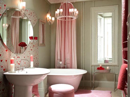 Pink giraffe themed bathroom