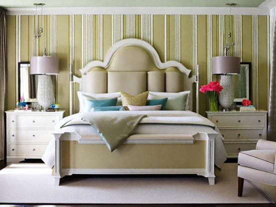 Serene art deco style bedroom