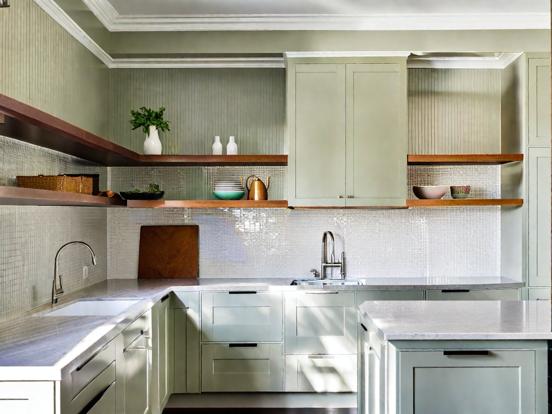 Luxury green kitchen design