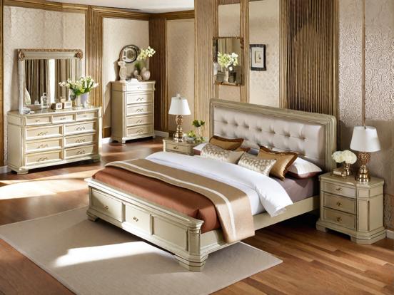 Luxury beige bedroom decor