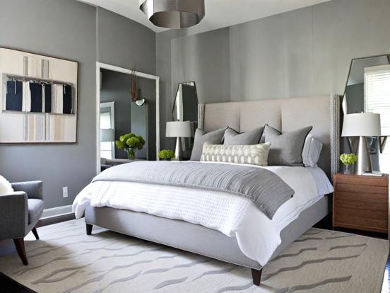 Serene grey bedroom decor