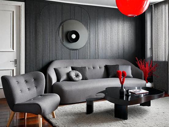 Red Black Grey Living Room Ideas