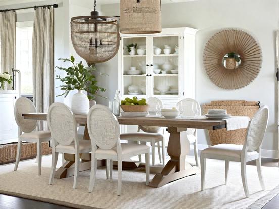 Closeup dining room table set