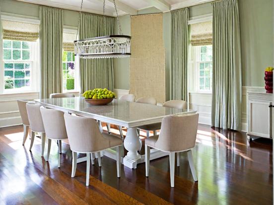 Dining room with decor and lights