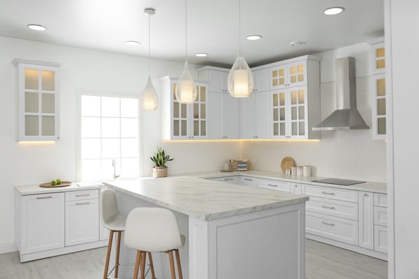 modern all white kitchen 