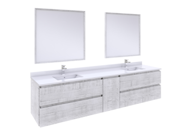 Contemporary White Bathroom vanities