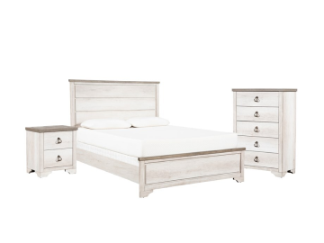 white farmhouse bedroom set