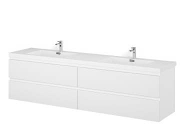 Contemporary White Bathroom vanities