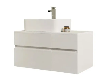 Contemporary White Bathroom vanities