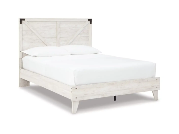 white farmhouse bed