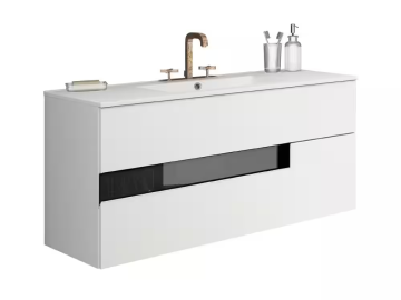 Contemporary White Bathroom vanities