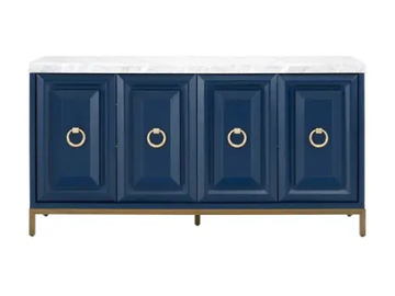 Blue and Gold Dining Room console