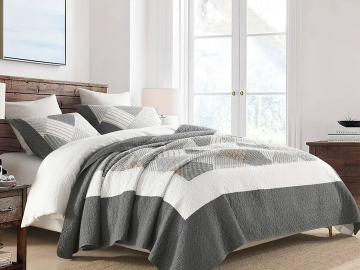 Grey and Beige Bedding