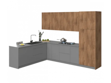 Grey and Beige Kitchen cabinet